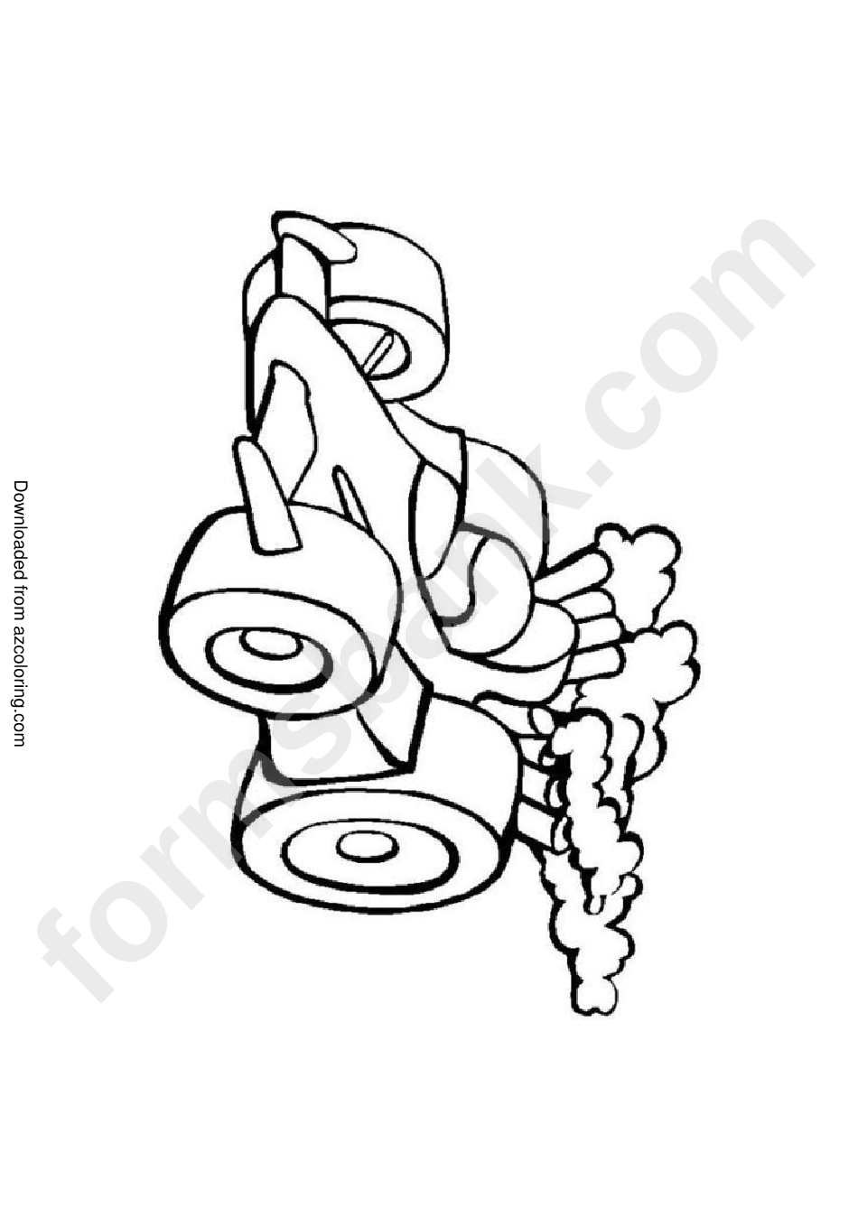 Race Car Coloring Sheet Printable Pdf Download
