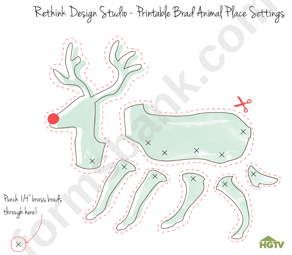 Cut-Out Reindeer Template