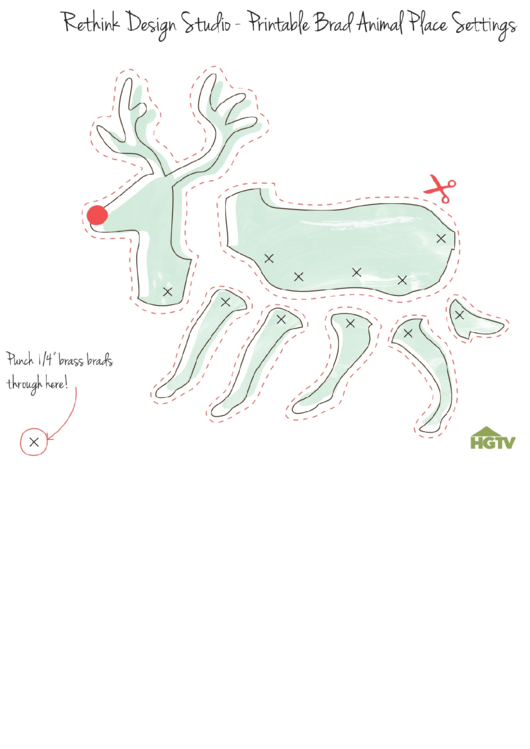 Cut-Out Reindeer Template Printable pdf