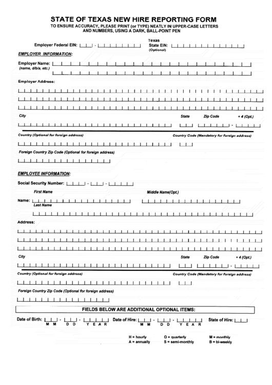 New Hire Reporting Form Printable pdf