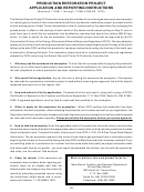 Production Restoration Project Application And Reporting Instructions Sheet