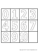 Number Coloring Template