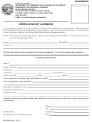 Form 08-4004e - Verification Of Licensure December 1997