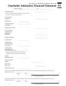 Form Fs - Charitable Solicitation Financial Statement - Kansas Secretary Of State