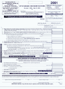 Income Tax Return Form 2001 - City Of Ashland