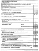 Form 6459 - Return Preparer's Checksheet (irc 6694 And Irc 6695) - 1986