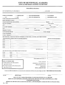 Annual Privilege License Tax Return Form - Huntsville - Alabama