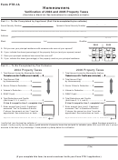 Form Ptr-1a - Homeowners - Verification Of 2004 And 2005 Property Taxes