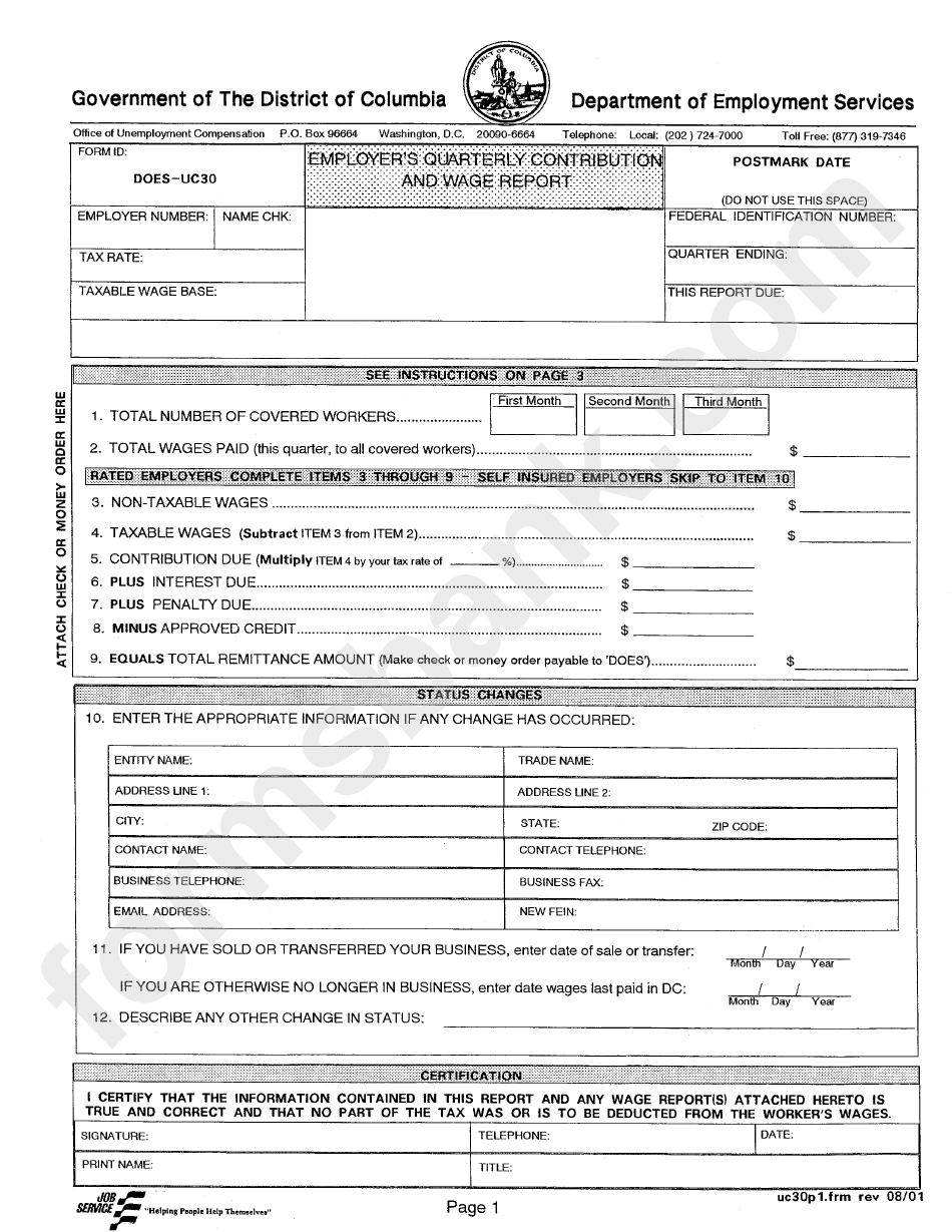 Form Does-Uc30 - Employer