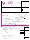 Form 20 Final - Oregon Corporation Excise Tax Return - 2001 Printable pdf
