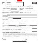 Form Ohif 1 - Application For International Fuel Tax Agreement (ifta) License Form - 2010