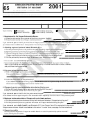 Form 65 - Oregon Partnership Return Of Income - 2001 Printable pdf