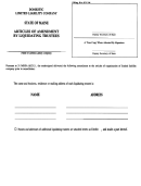 Form Mllc-11t - Form For Articles Of Amendment By Liquidating Trustees Printable pdf