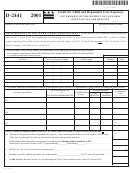 Form D-2441 - Credit For Child And Dependent Care Expenses - 2001