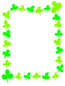 St. Patrick's Day Page Border Template