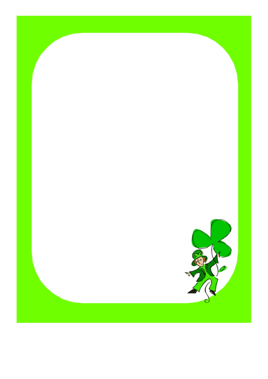St. Patrick's Day Page Border Template