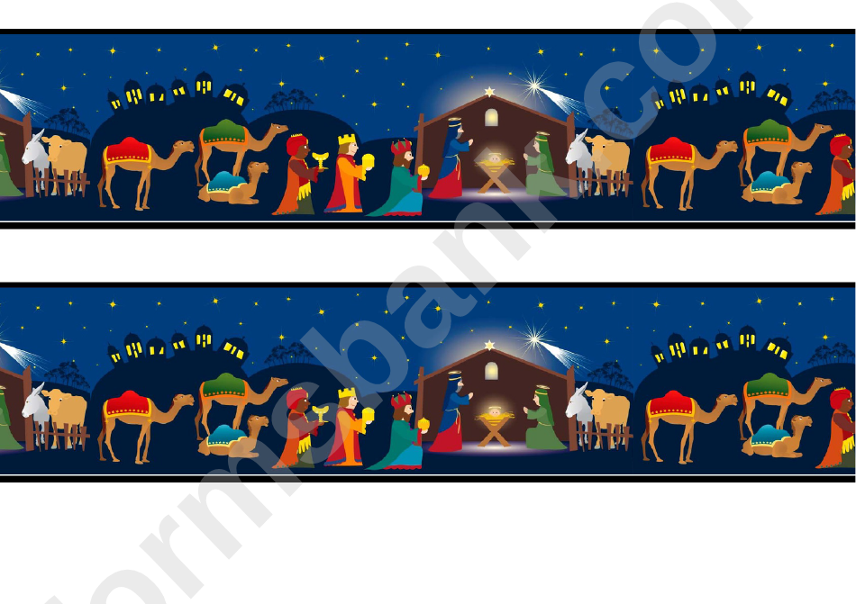 Nativity Border Template For Displays