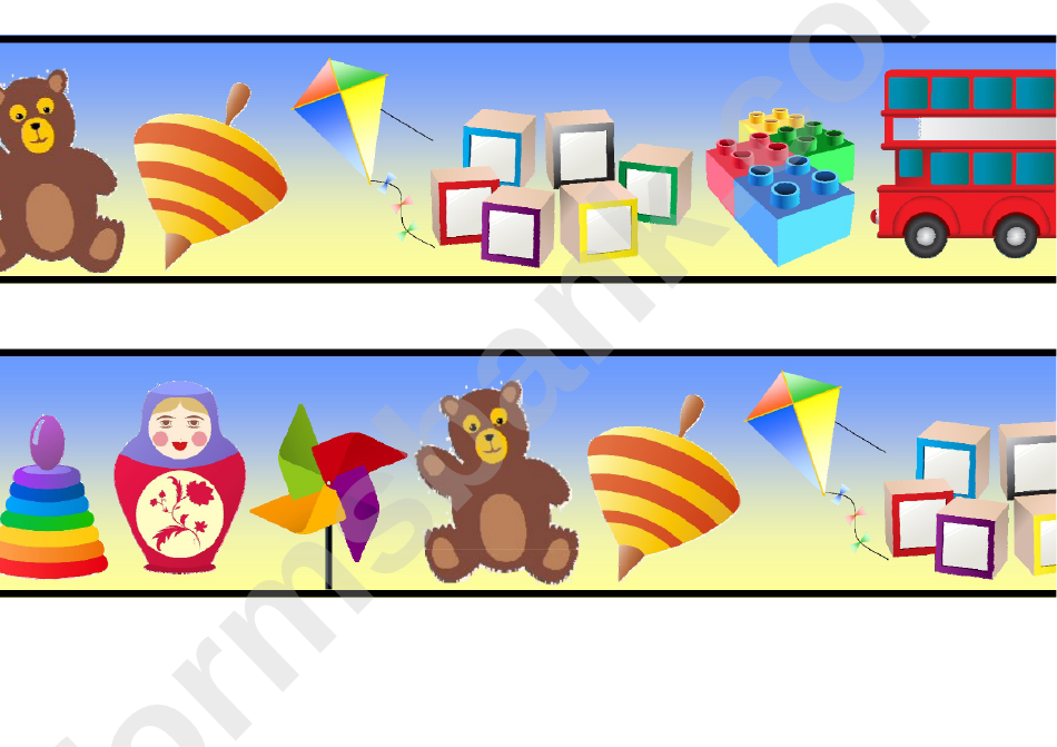 Toys Border Template For Displays