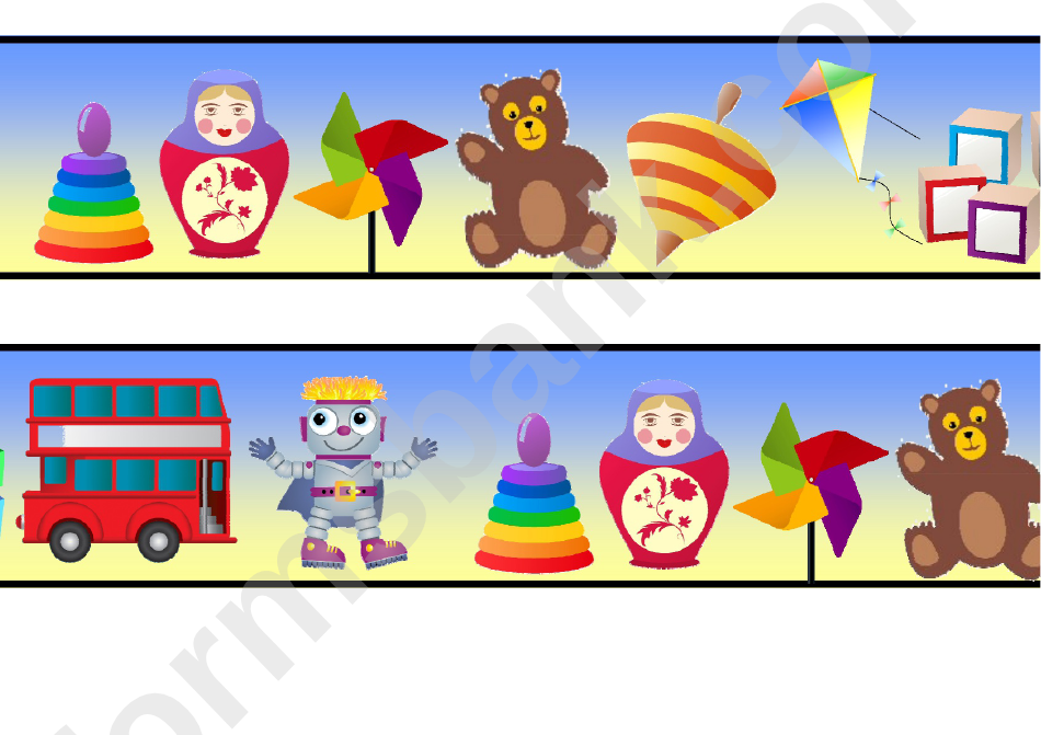 Toys Border Template For Displays
