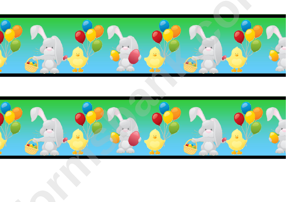 Easter Bunny Border Template For Displays