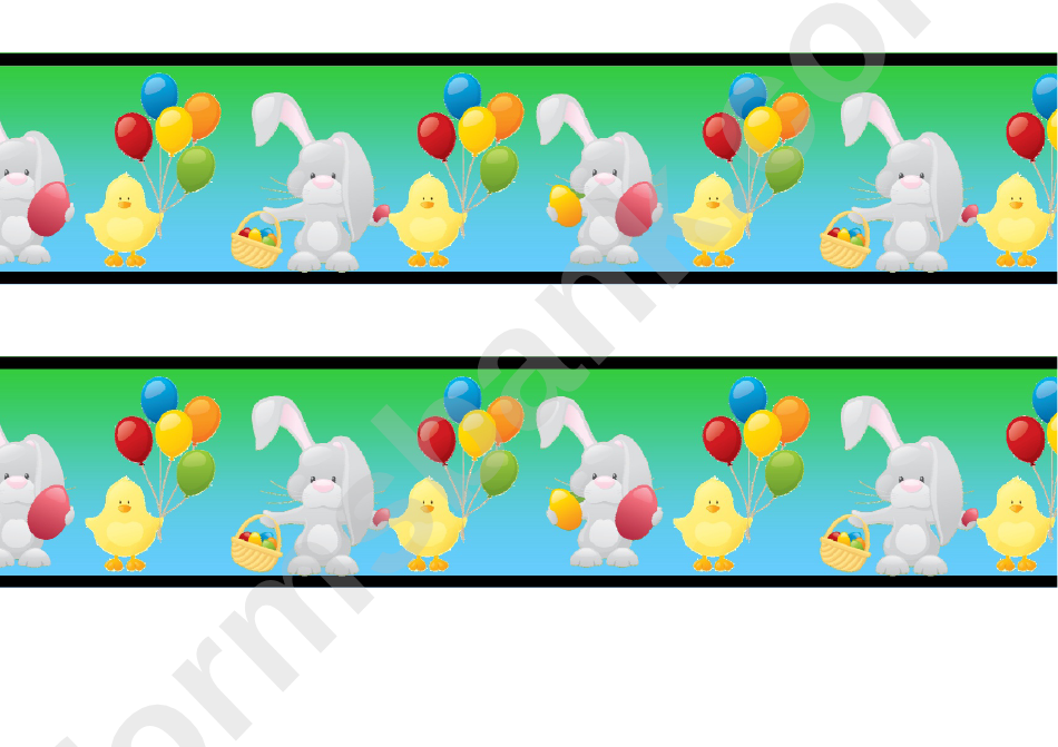 Easter Bunny Border Template For Displays