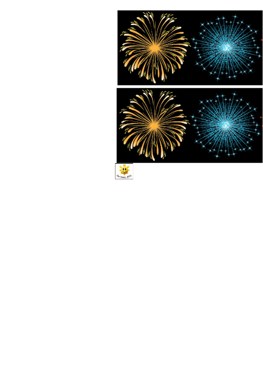 Fireworks Display Template Border Printable pdf