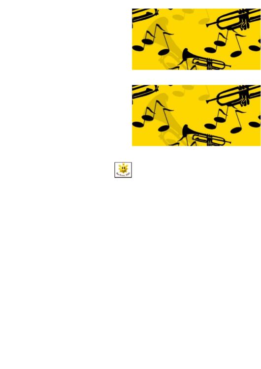 Yellow Music Border Template For Displays Printable pdf