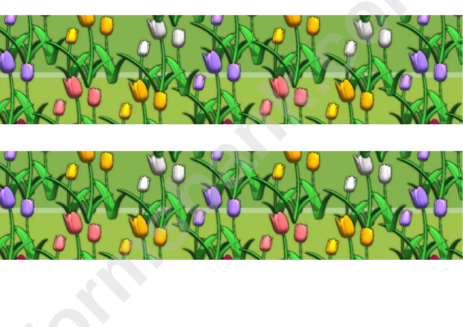 Spring Tulips Border Template For Displays