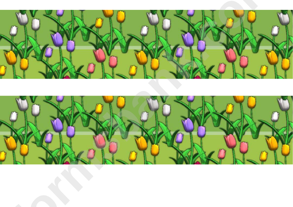 Spring Tulips Border Template For Displays