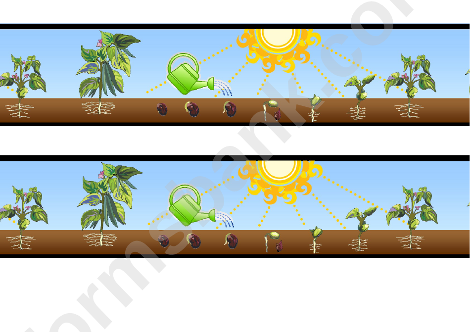 Growing Plants Border Template For Displays