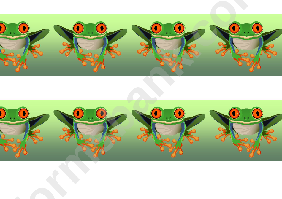 Tree Frog Border Template For Displays