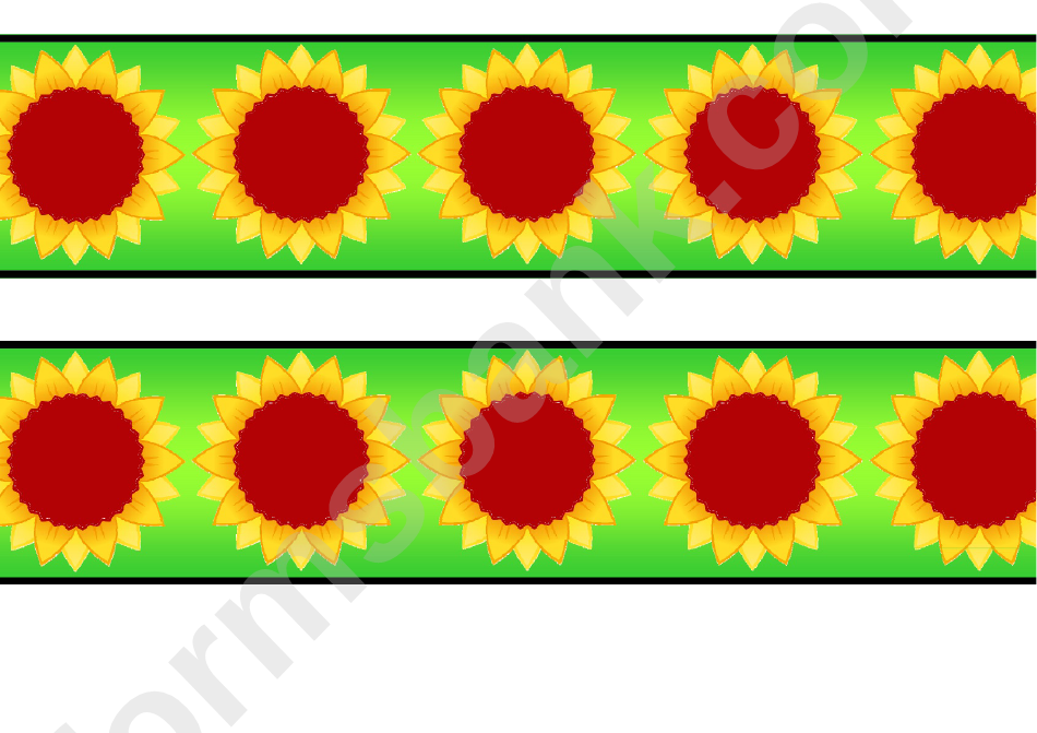 Sunflower Border Template For Displays