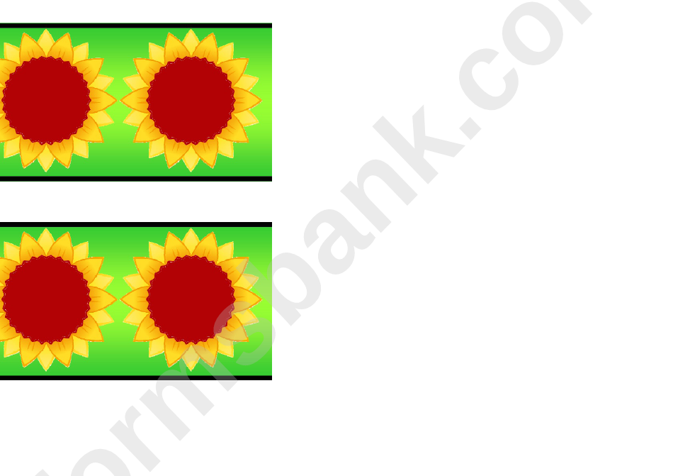 Sunflower Border Template For Displays