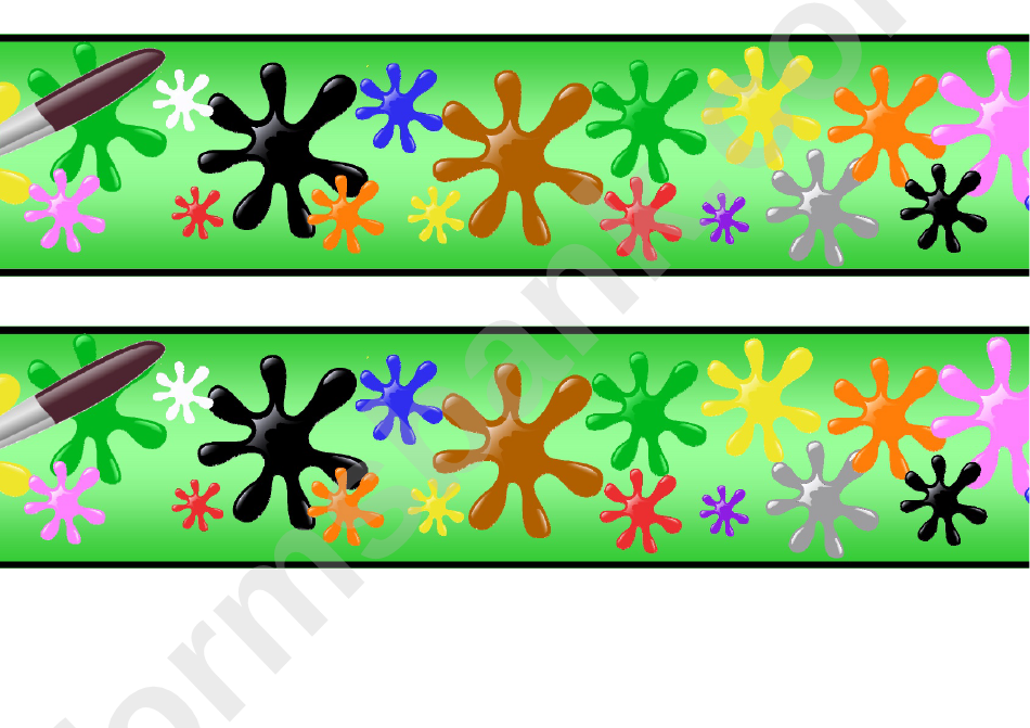 Paint Splat Border Template For Displays