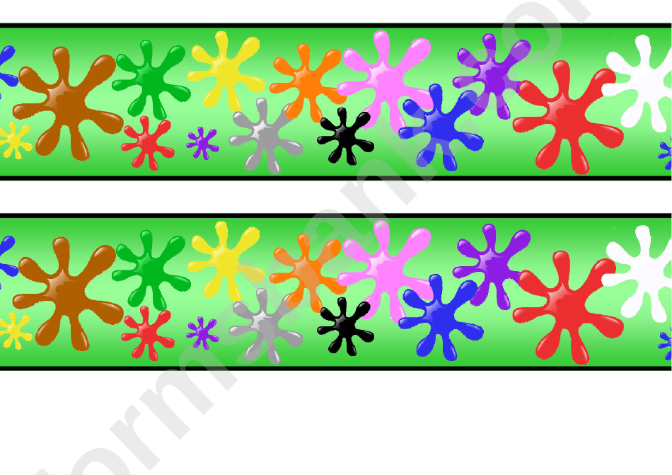 Paint Splat Border Template For Displays