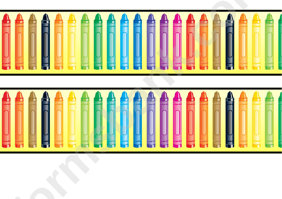 Crayons Border Template For Displays