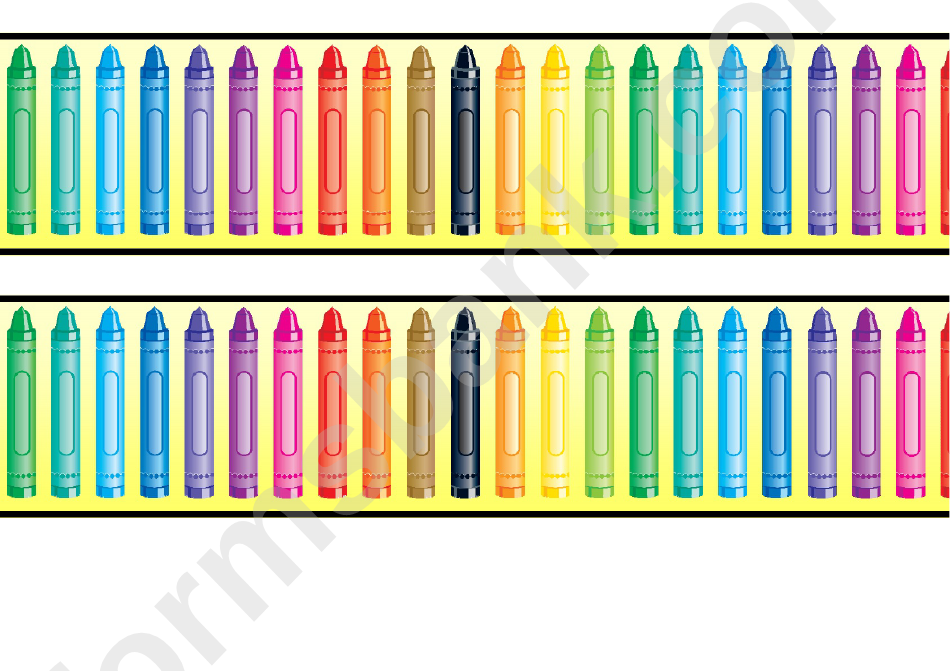 Crayons Border Template For Displays