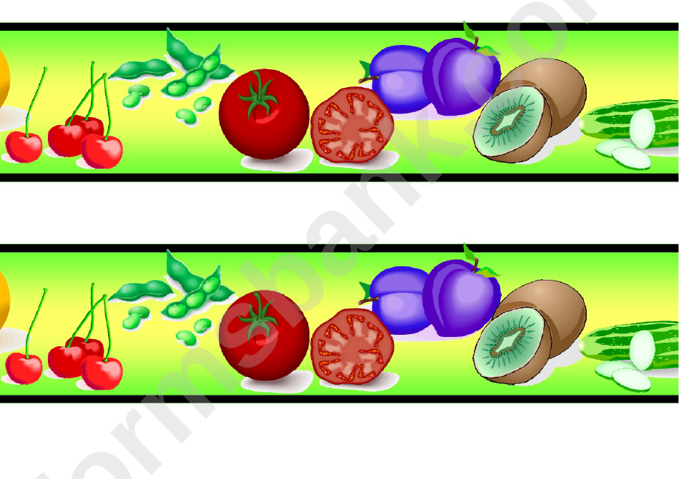 Fruit And Veg Border Template For Displays