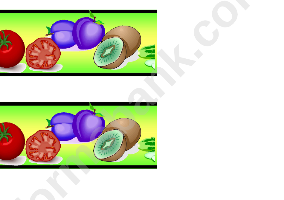 Fruit And Veg Border Template For Displays