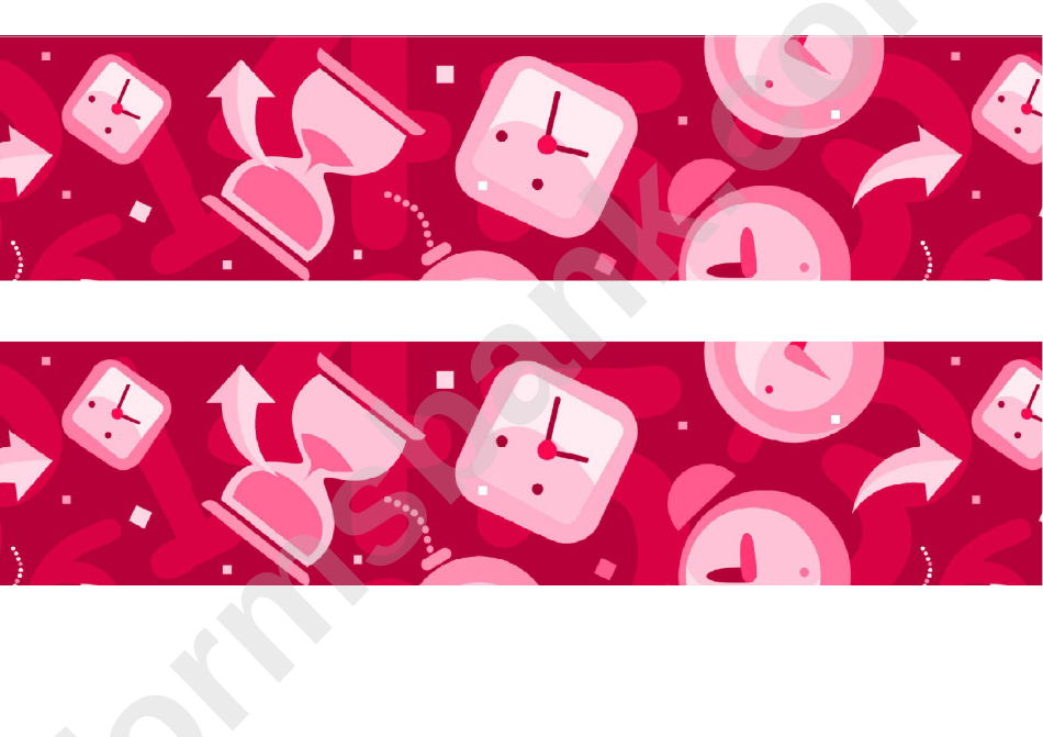 Red Time Border Template For Displays