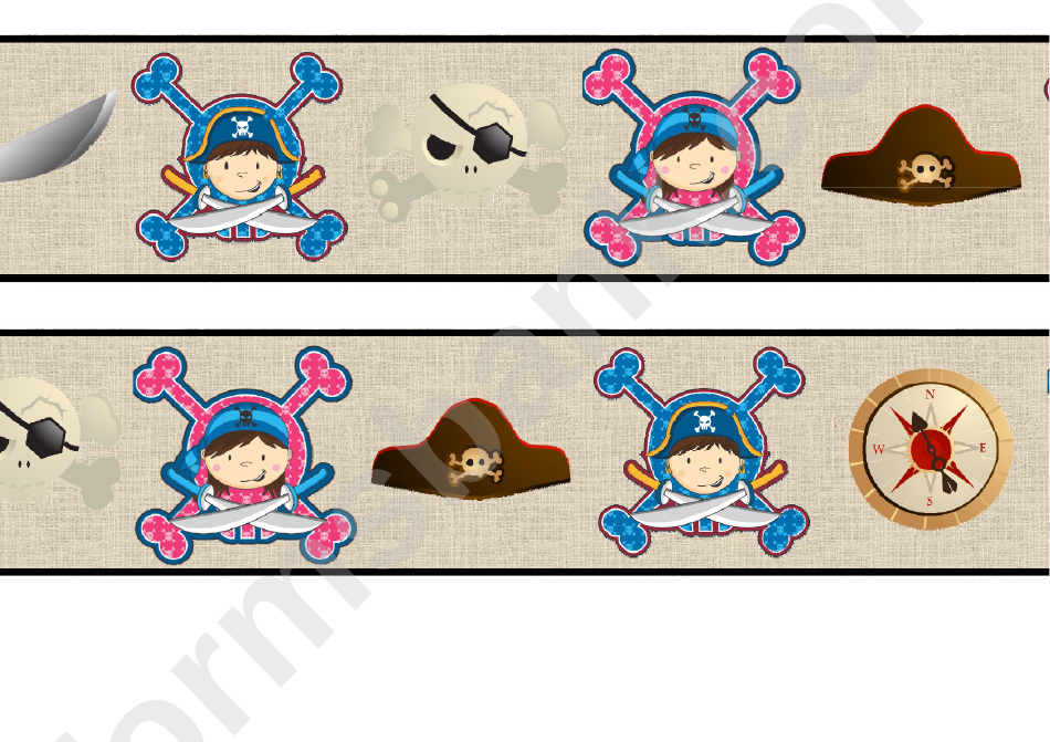 Pirates Border Template For Displays