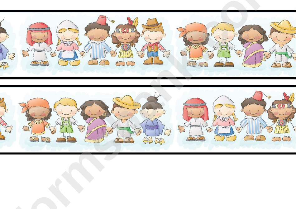 Children Of The World Border Template For Displays