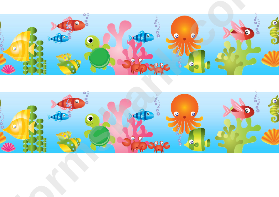 Under The Sea Border Template For Displays