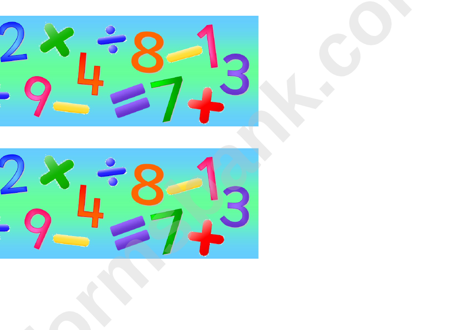 Maths Border Template For Displays