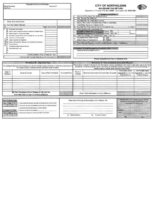 Sales/use Tax Return Form - Department Of Finance Printable pdf