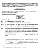Form Lp-2 Instructions - Amendment Certificate Of Limited Partnership