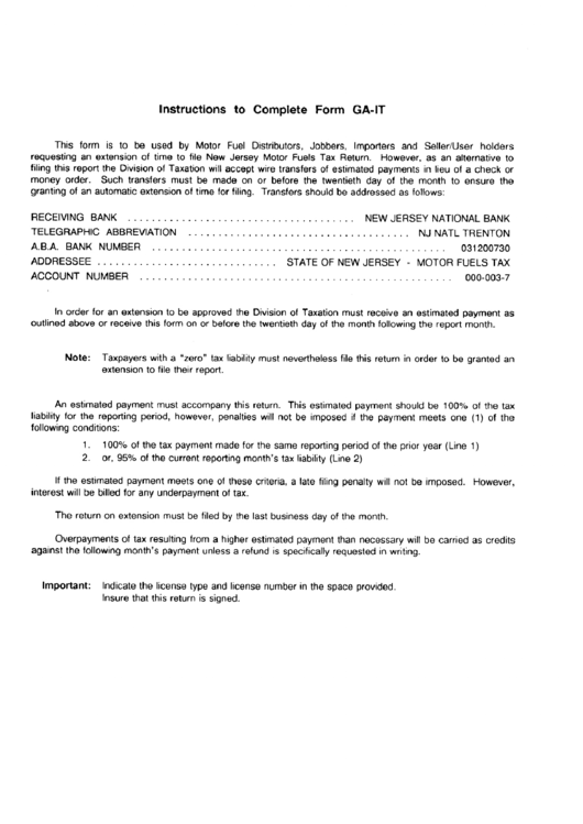 Form Ga-It Instruction printable pdf download