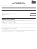Historic Rehabilitation Credit Project Certificate Form