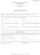 Application For Registration Of Pesticides Form - Mississippi Department Of Agriculture And Commerce