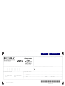 Form De 1100-v - Electronic Filer Payment Voucher Form - 2016